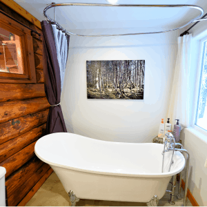 Glacier Cabin Clawfoot Tub with Shower Wand